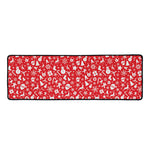 Merry Christmas Elements Pattern Print Long Kitchen Mat