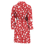 Merry Christmas Elements Pattern Print Men's Bathrobe