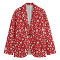 Merry Christmas Elements Pattern Print Men's Blazer