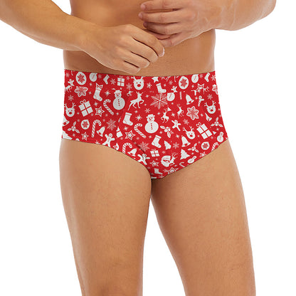 Merry Christmas Elements Pattern Print Men's Briefs
