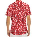 Merry Christmas Elements Pattern Print Men's Deep V-Neck Shirt