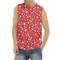 Merry Christmas Elements Pattern Print Men's Fitness Tank Top