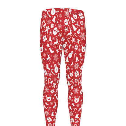 Merry Christmas Elements Pattern Print Men's leggings