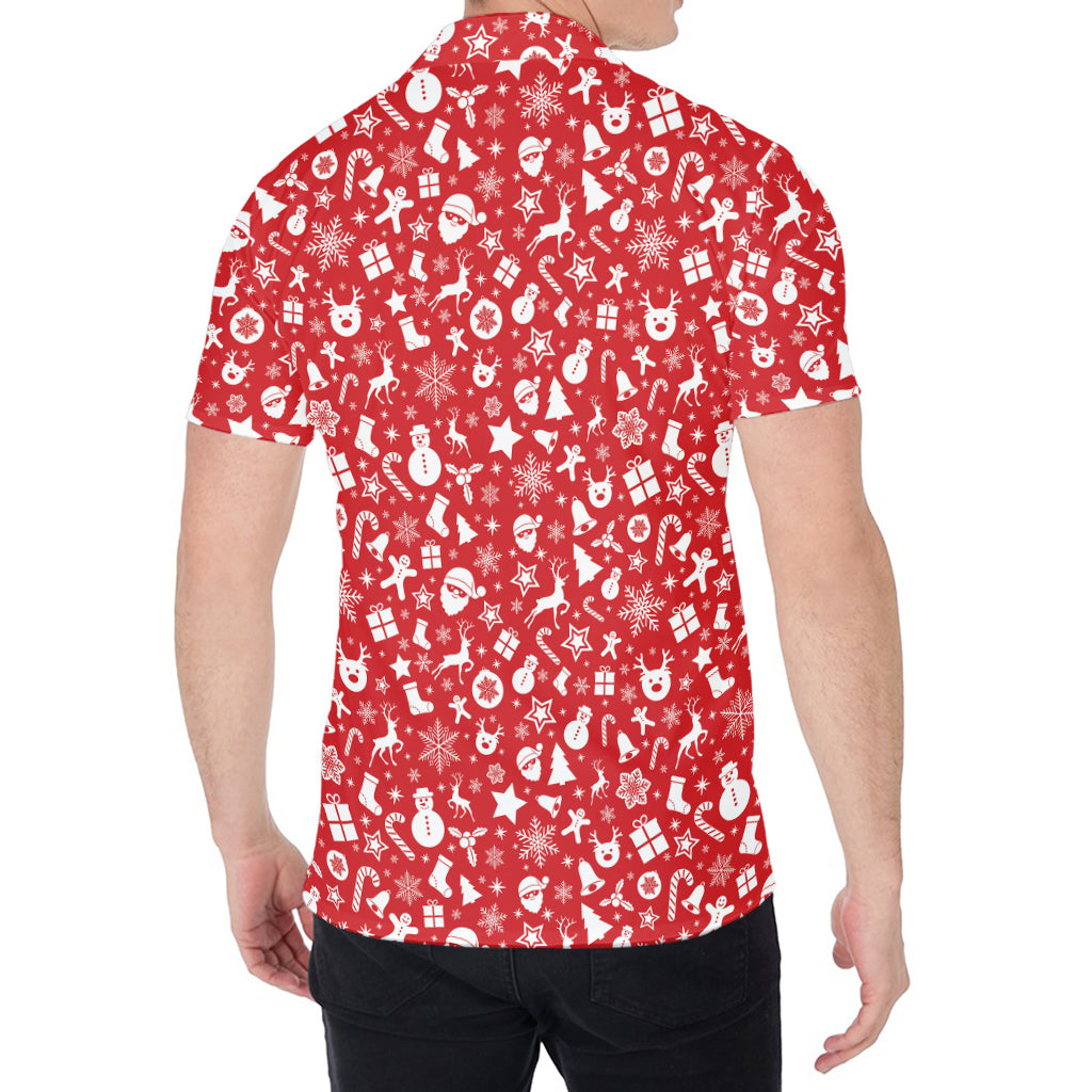 Merry Christmas Elements Pattern Print Men's Shirt