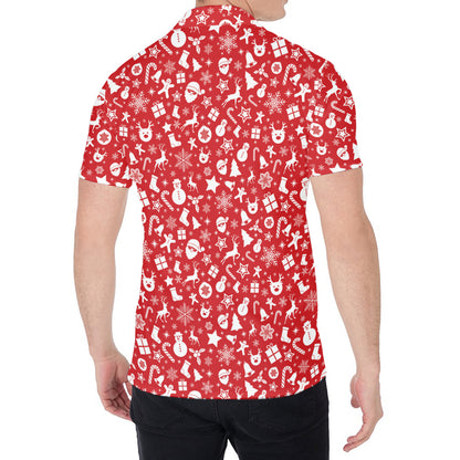 Merry Christmas Elements Pattern Print Men's Shirt