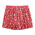 Merry Christmas Elements Pattern Print Mesh Shorts