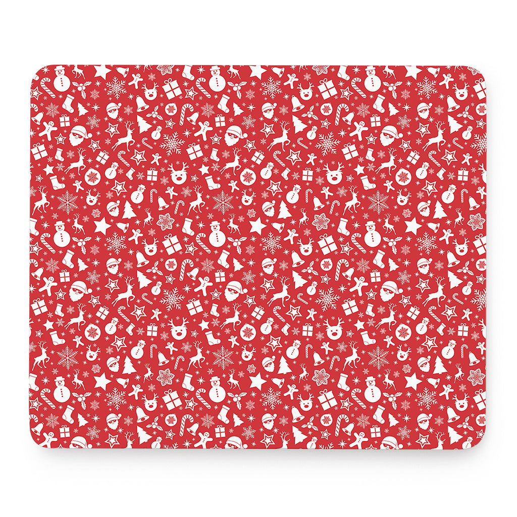 Merry Christmas Elements Pattern Print Mouse Pad