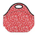Merry Christmas Elements Pattern Print Neoprene Lunch Bag