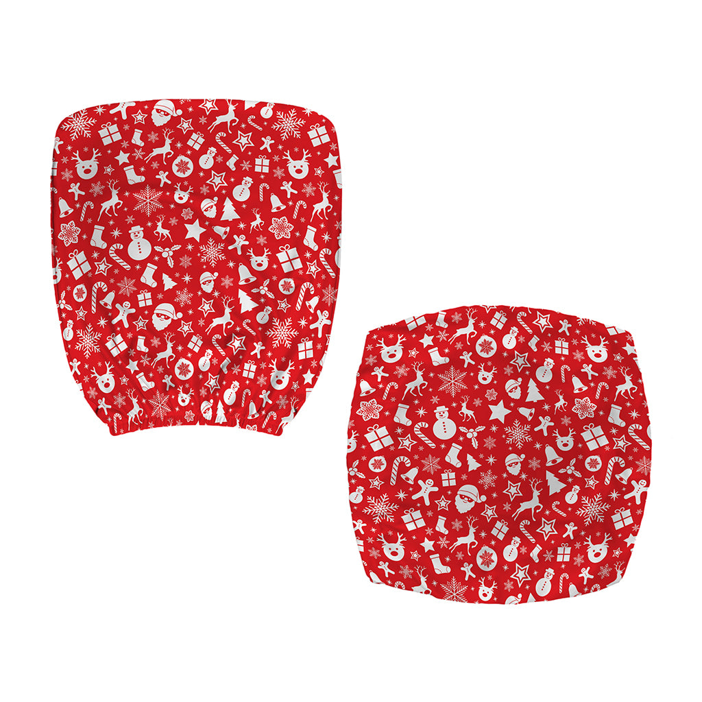 Merry Christmas Elements Pattern Print Office Chair Cover