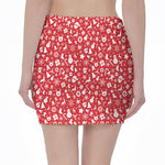 Merry Christmas Elements Pattern Print Pencil Mini Skirt