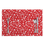Merry Christmas Elements Pattern Print Placemat