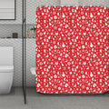 Merry Christmas Elements Pattern Print Polyester Shower Curtain