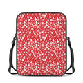 Merry Christmas Elements Pattern Print Rectangular Crossbody Bag