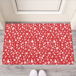 Merry Christmas Elements Pattern Print Rubber Doormat