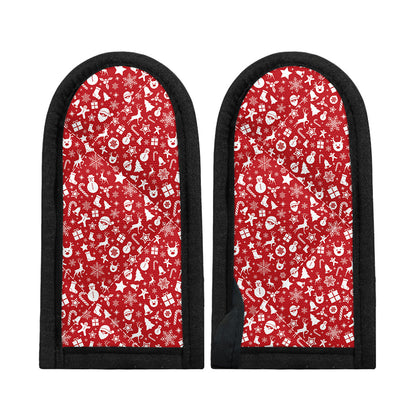 Merry Christmas Elements Pattern Print Skillet Handle Cover