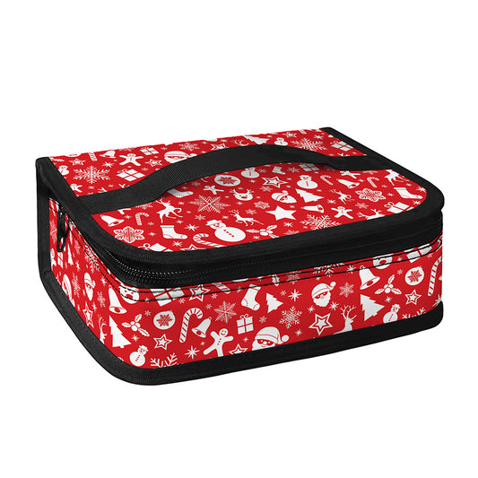 Merry Christmas Elements Pattern Print Small Lunch Bag