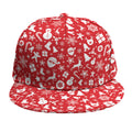 Merry Christmas Elements Pattern Print Snapback Cap