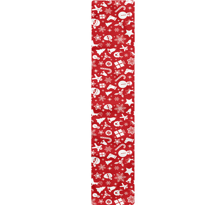 Merry Christmas Elements Pattern Print Table Runner