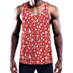 Merry Christmas Elements Pattern Print Training Tank Top
