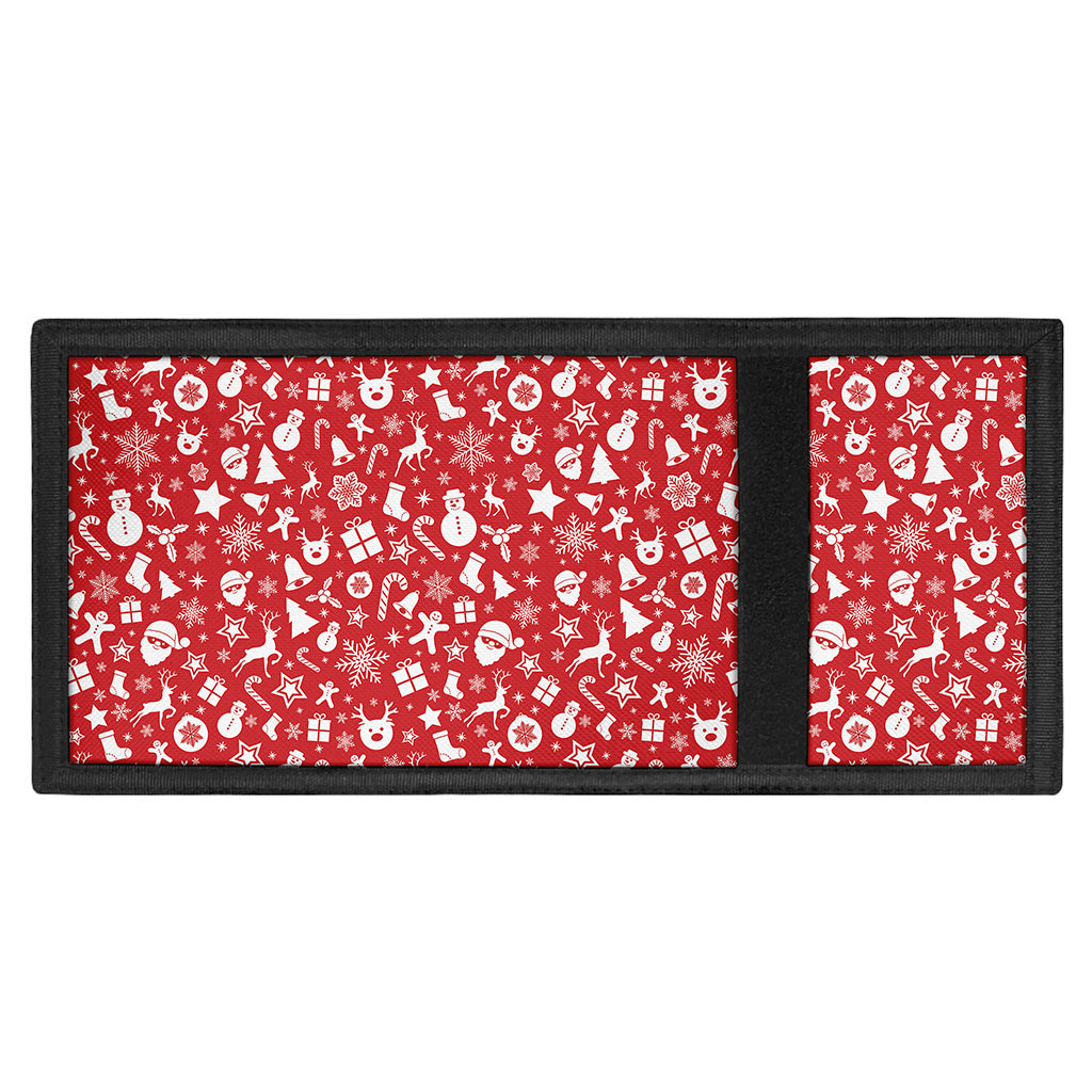 Merry Christmas Elements Pattern Print Trifold Wallet