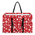 Merry Christmas Elements Pattern Print Utility Tote Bag