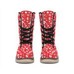 Merry Christmas Elements Pattern Print Winter Boots