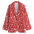 Merry Christmas Elements Pattern Print Women's Blazer