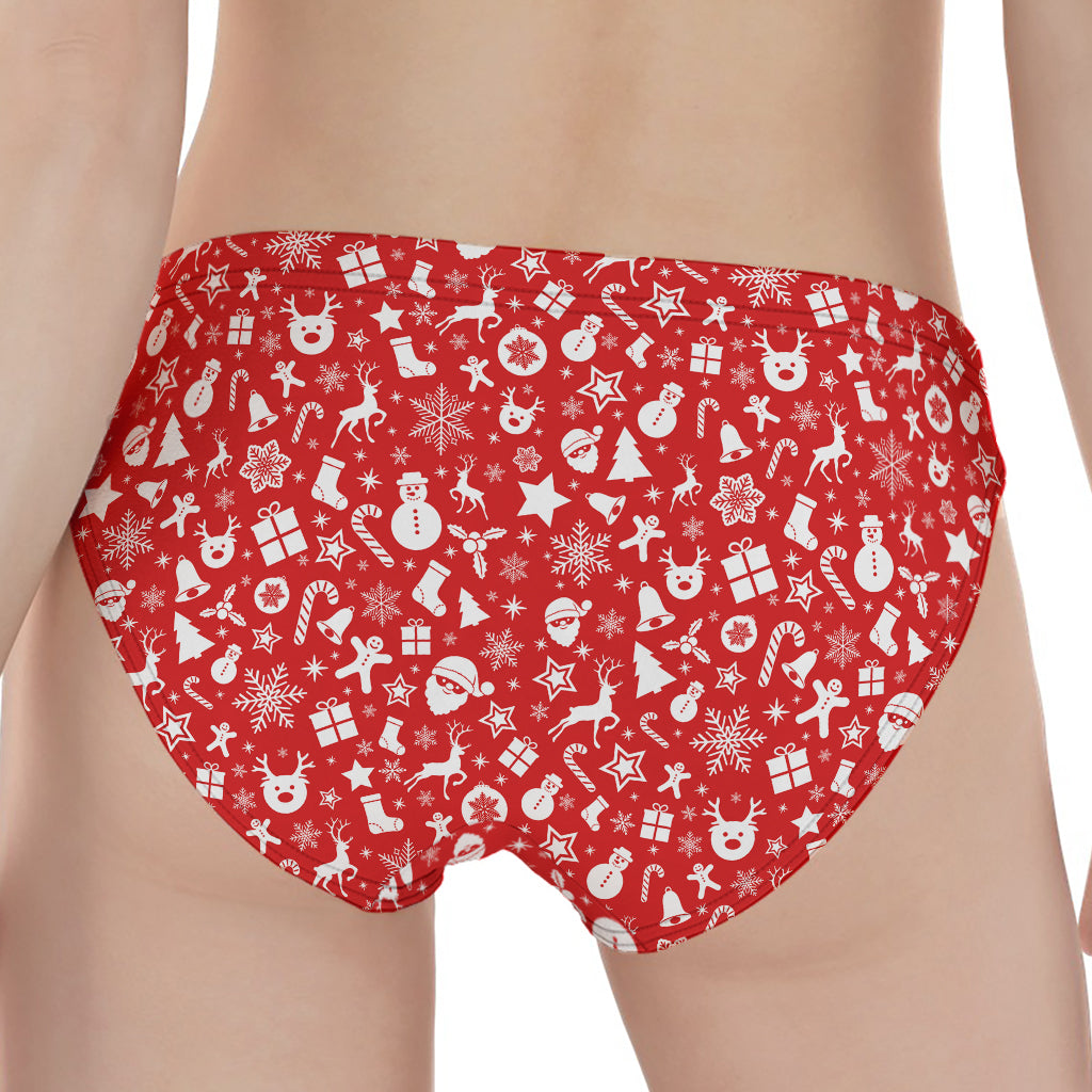 Merry Christmas Elements Pattern Print Women's Panties