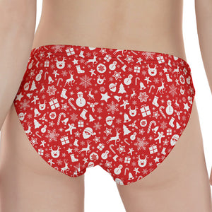 Merry Christmas Elements Pattern Print Women's Panties