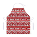 Merry Christmas Knitted Pattern Print Adjustable Apron