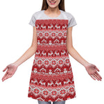 Merry Christmas Knitted Pattern Print Adjustable Apron