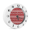 Merry Christmas Knitted Pattern Print Alarm Clock