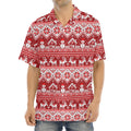 Merry Christmas Knitted Pattern Print Aloha Shirt