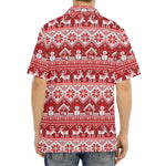 Merry Christmas Knitted Pattern Print Aloha Shirt