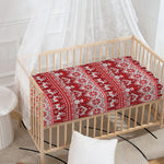 Merry Christmas Knitted Pattern Print Baby Crib Sheet