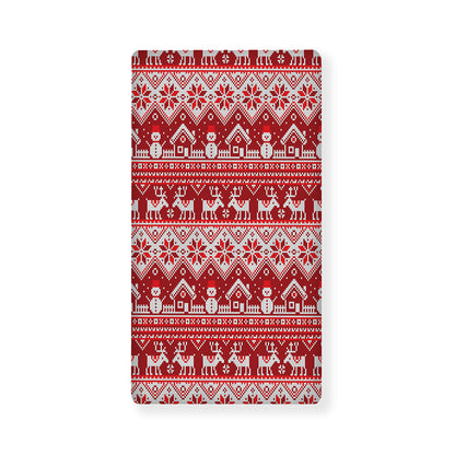 Merry Christmas Knitted Pattern Print Baby Crib Sheet