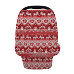 Merry Christmas Knitted Pattern Print Baby Seat Cover