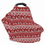 Merry Christmas Knitted Pattern Print Baby Seat Cover
