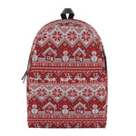 Merry Christmas Knitted Pattern Print Backpack