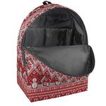Merry Christmas Knitted Pattern Print Backpack