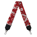 Merry Christmas Knitted Pattern Print Bag Strap