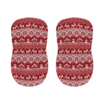 Merry Christmas Knitted Pattern Print Bar Stool Covers