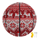 Merry Christmas Knitted Pattern Print Basketball