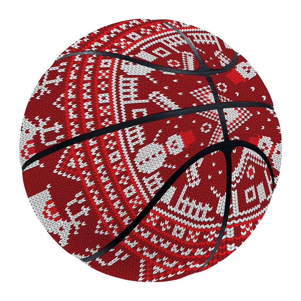Merry Christmas Knitted Pattern Print Basketball