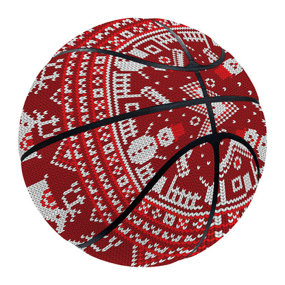 Merry Christmas Knitted Pattern Print Basketball