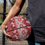 Merry Christmas Knitted Pattern Print Basketball