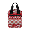 Merry Christmas Knitted Pattern Print Bible Tote Bag