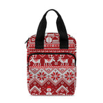 Merry Christmas Knitted Pattern Print Bible Tote Bag