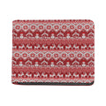Merry Christmas Knitted Pattern Print Bifold Wallet