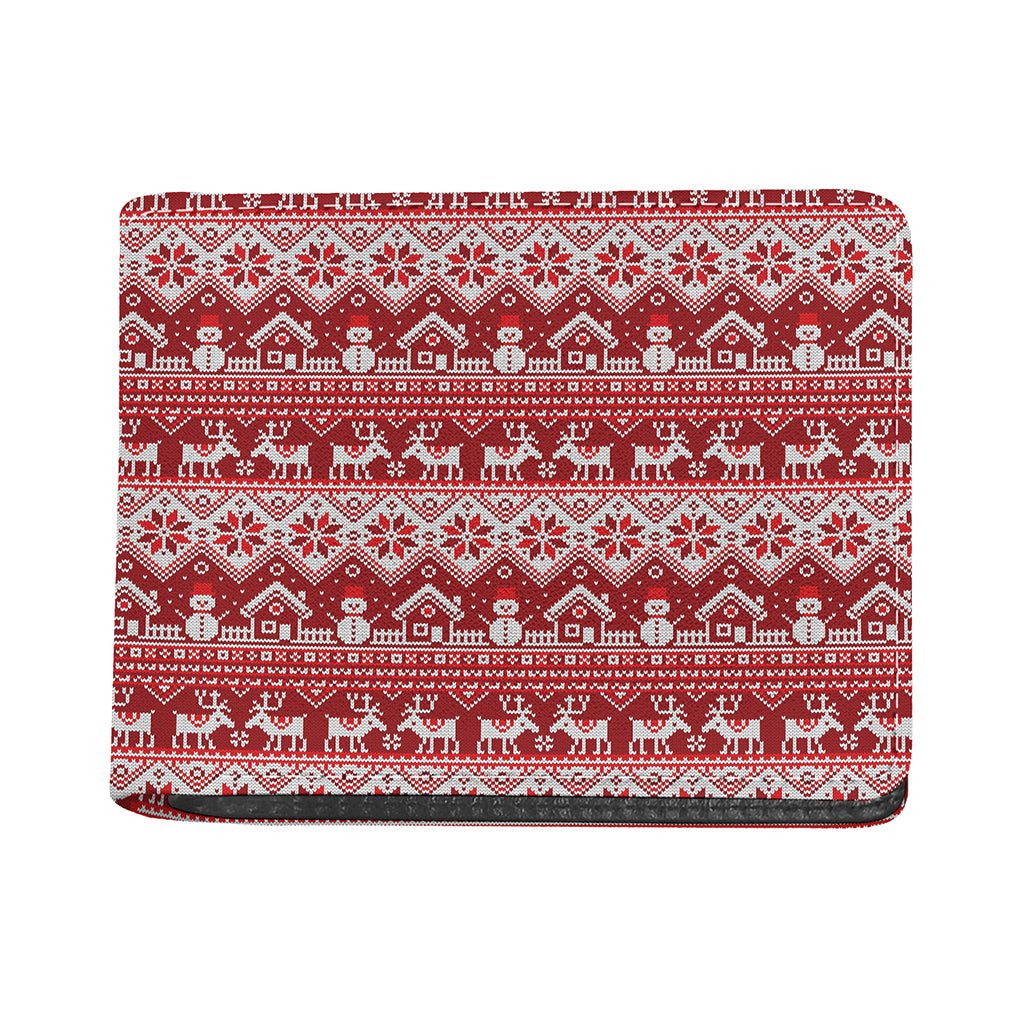 Merry Christmas Knitted Pattern Print Bifold Wallet